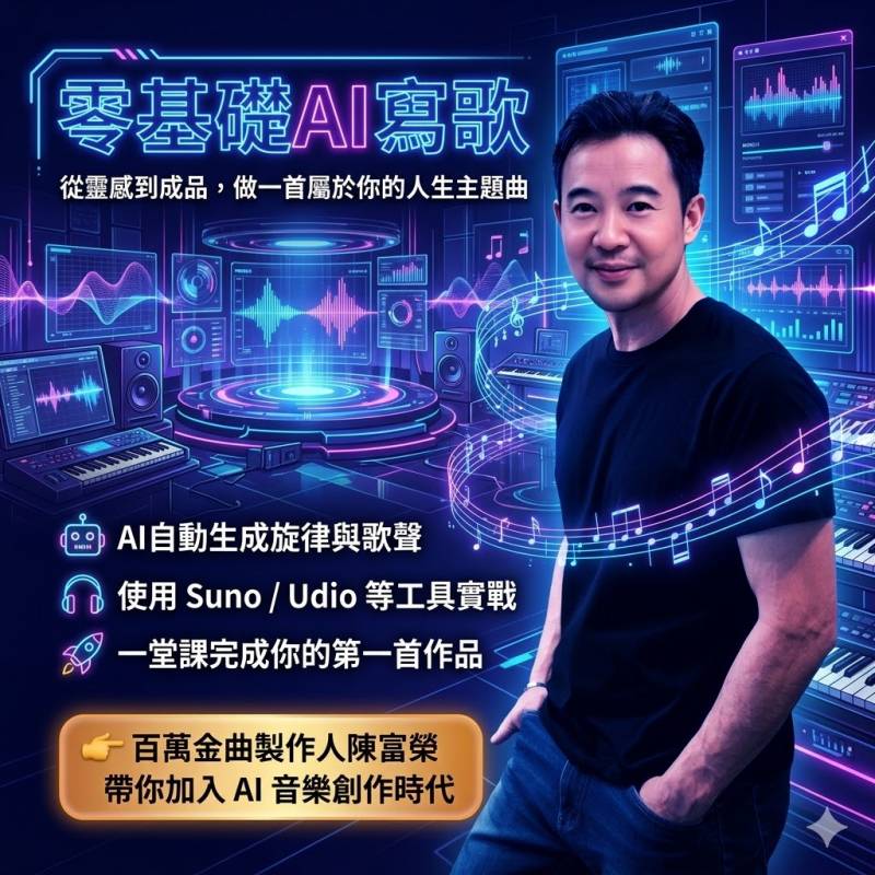 115-秋季班 1152C5002-零基礎AI寫歌：做一首屬於你的人生主題曲